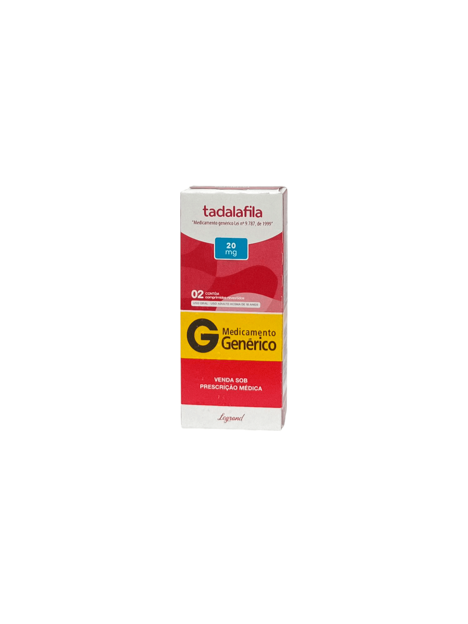 Tadalafila 20mg com 2 comprimidos Legrand